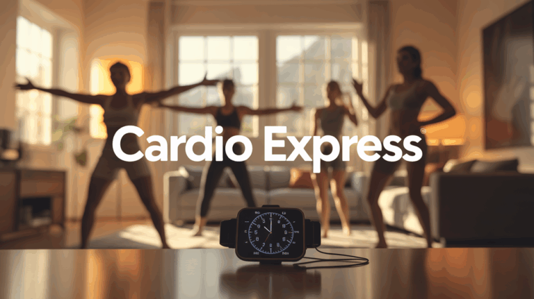 scène cardio express entraînement maison silhouettes