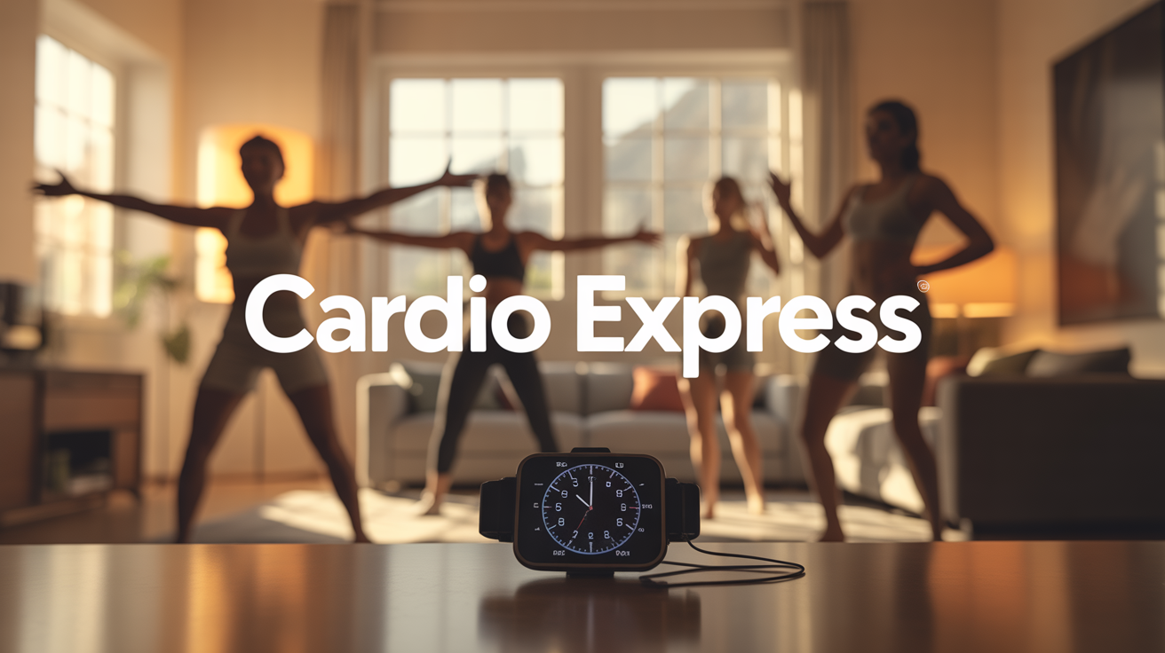 scène cardio express entraînement maison silhouettes