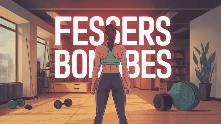 Femme sportive de dos en salle, fessiers bombés, ambiance motivante