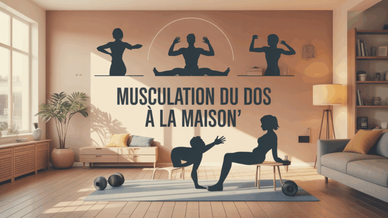 musculation dos maison illustration tapis sport exercices