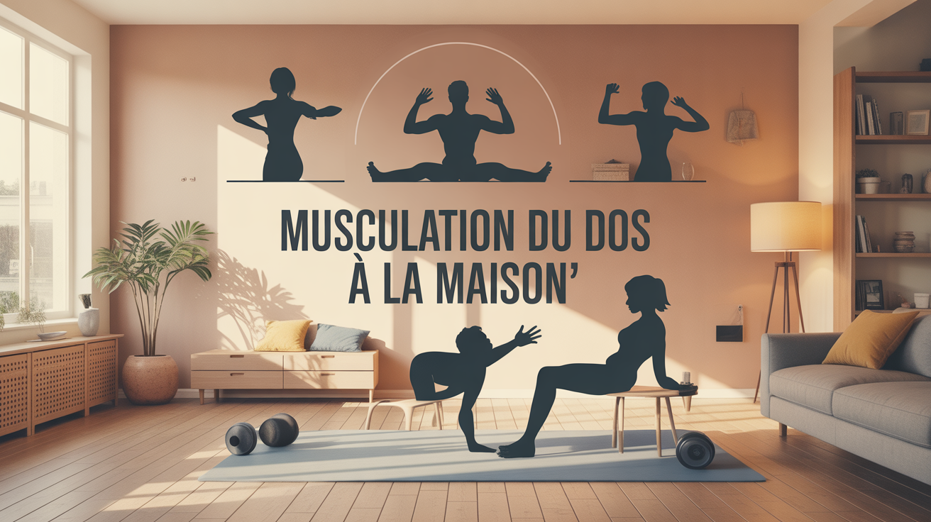 musculation dos maison illustration tapis sport exercices