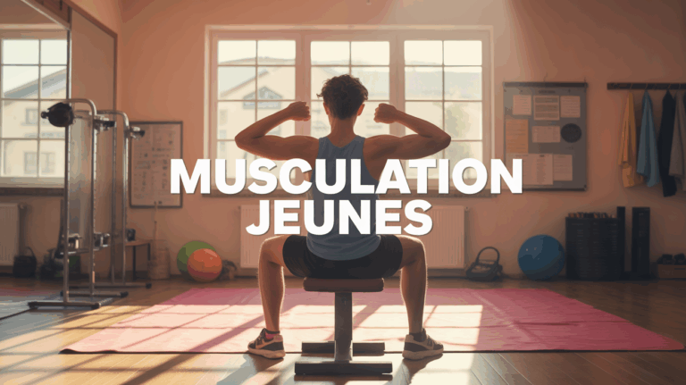 adolescent musculation jeunes sur banc illustration salle