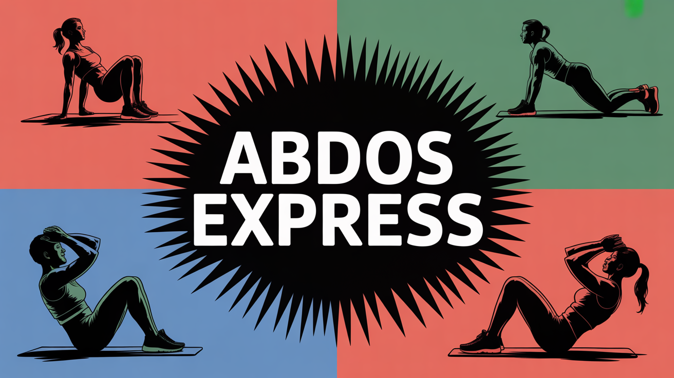 Tapis de sport avec silhouettes sportives abdos express