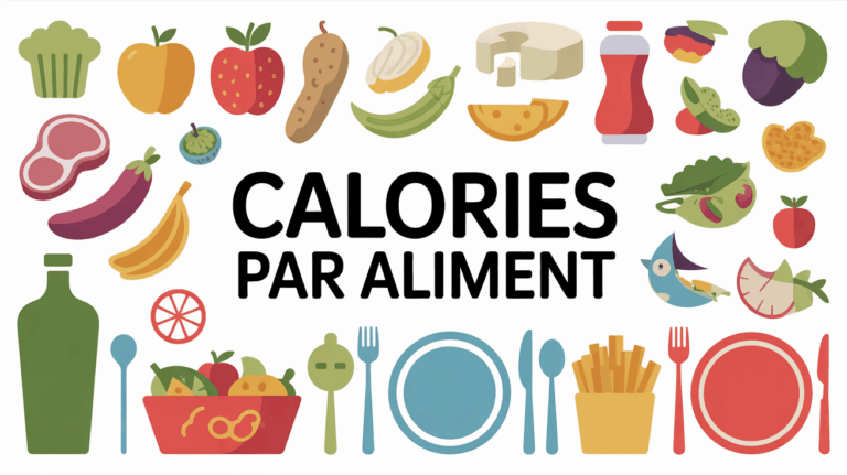 tableau calories par aliment avec divers aliments