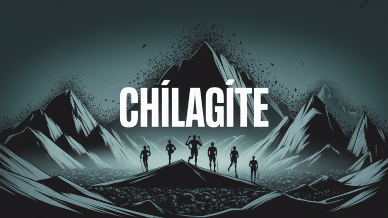 Vue stylisee montagne chilagite resine noire et mineraux sportifs