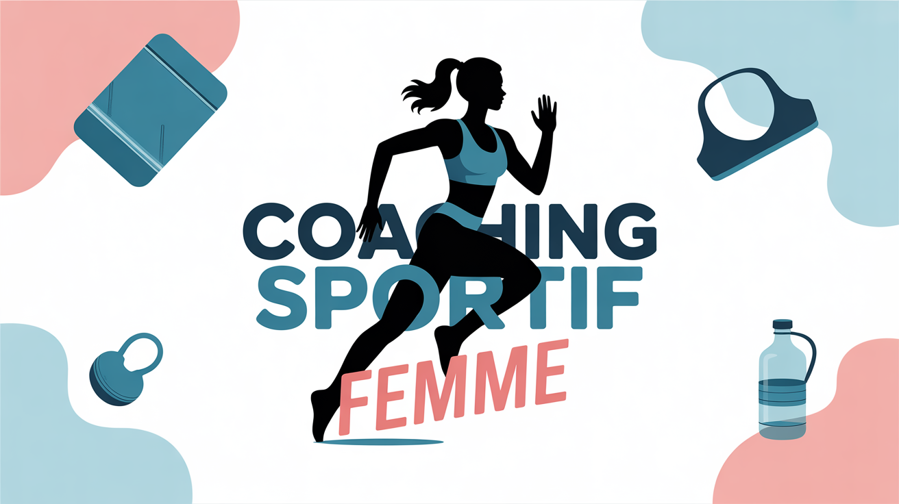 silhouette feminine coaching sportif avec accessoires