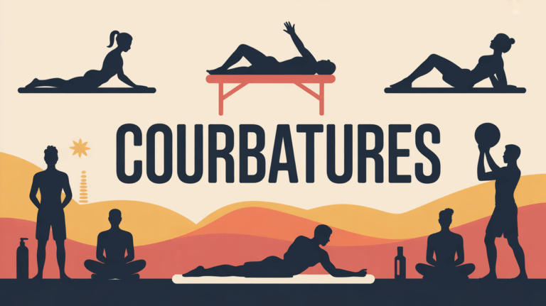 scene silhouettes sport et relaxation courbatures