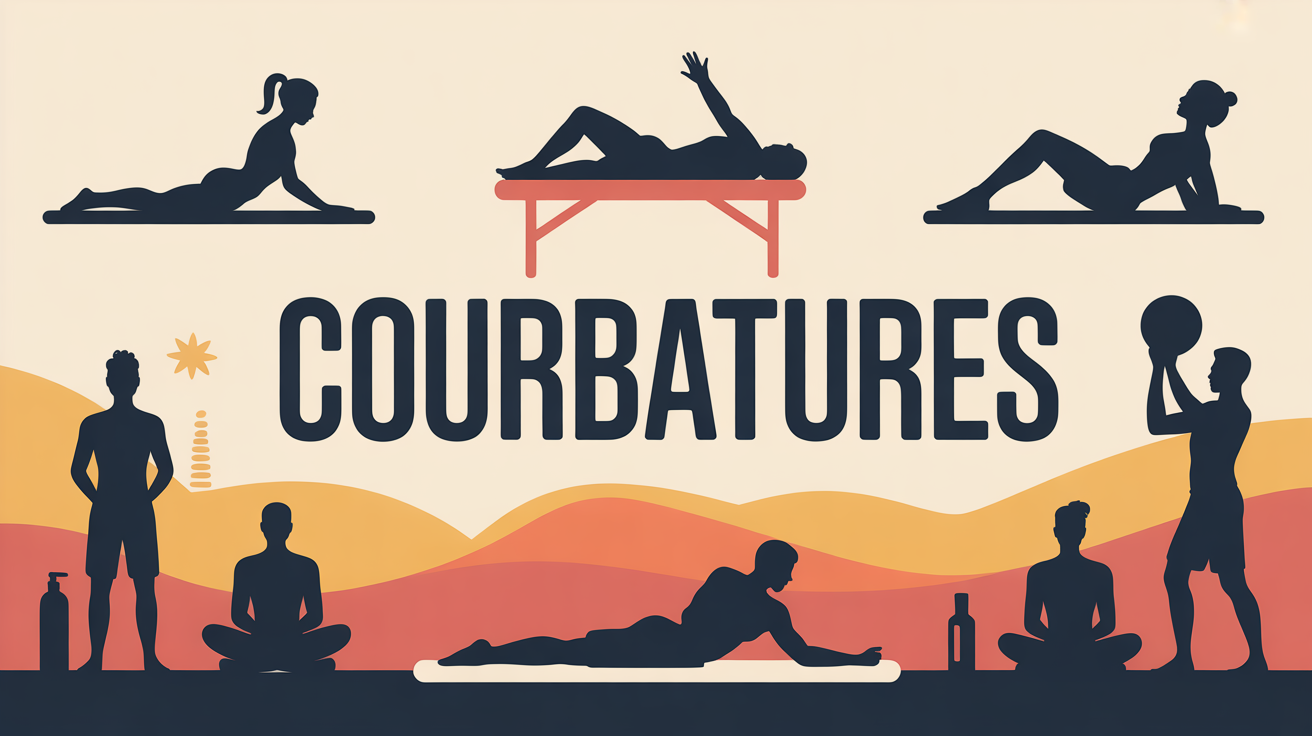 scene silhouettes sport et relaxation courbatures
