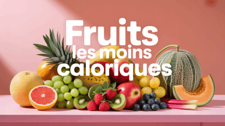 Fruits les moins caloriques frais sur table healthy