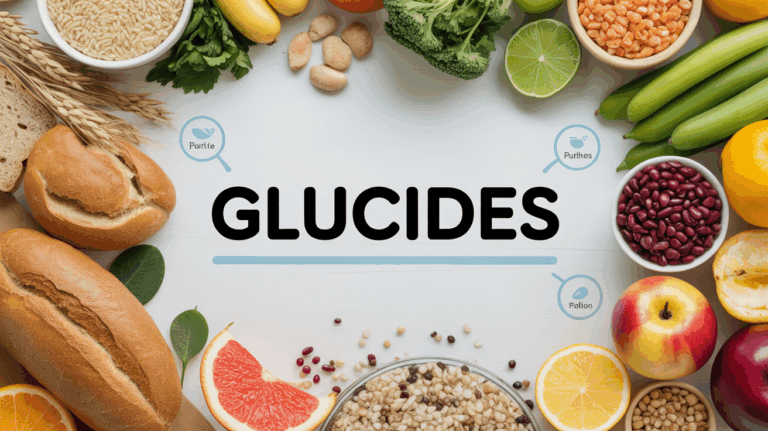 Table aliments riches glucides vue dessus