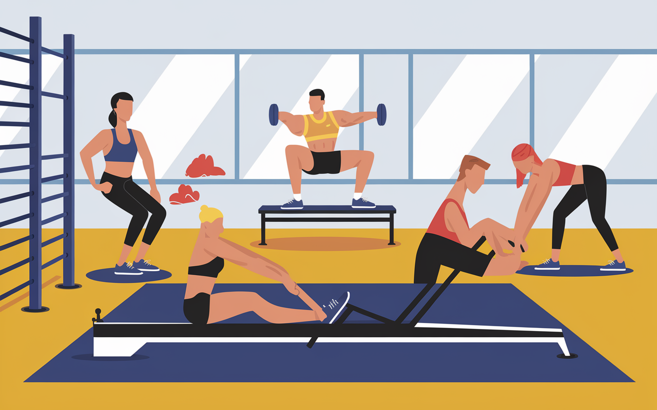 exercices musculation full body squat pompe
