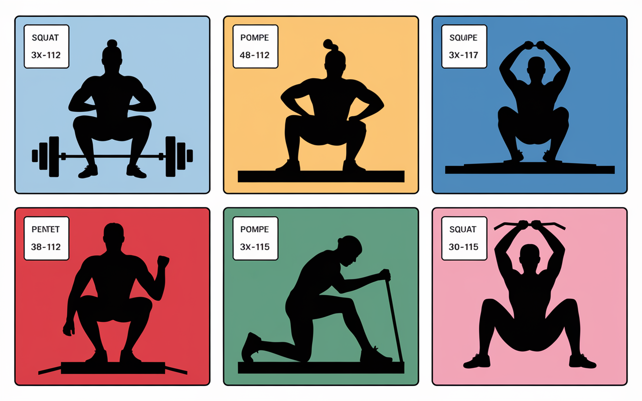 programme séance musculation full body tableau