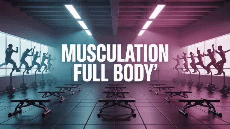 salle de sport musculation full body silhouettes