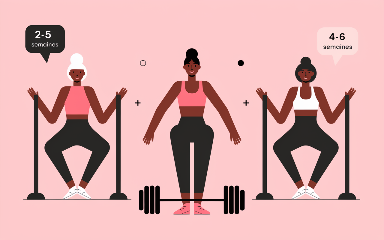 Femmes débutantes guidées salle de musculation