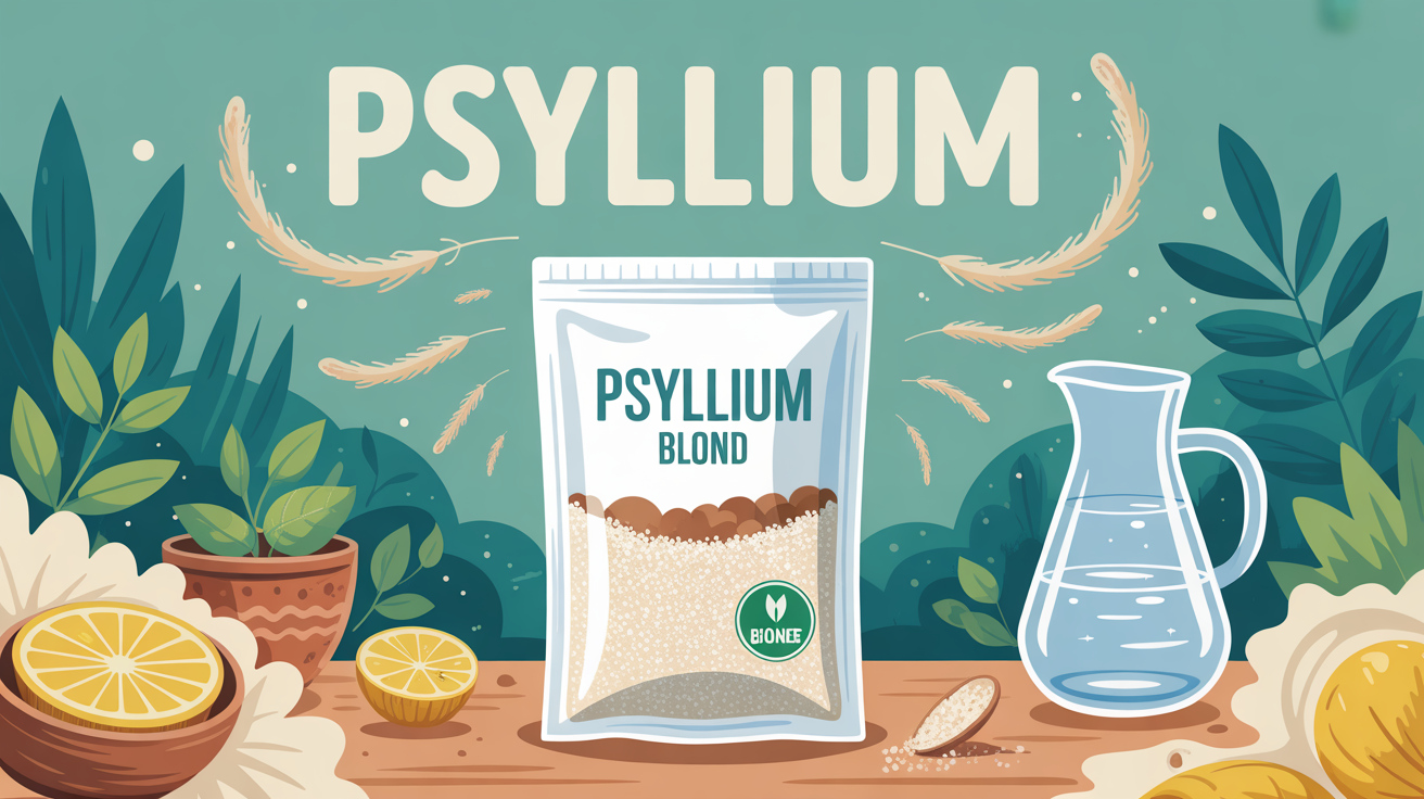 sachet psyllium bio fibres carafe eau bien-etre