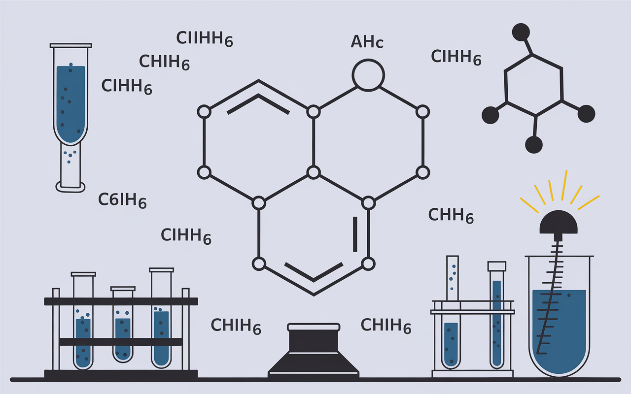 Structure hexagonale C6H12O6 glucose
