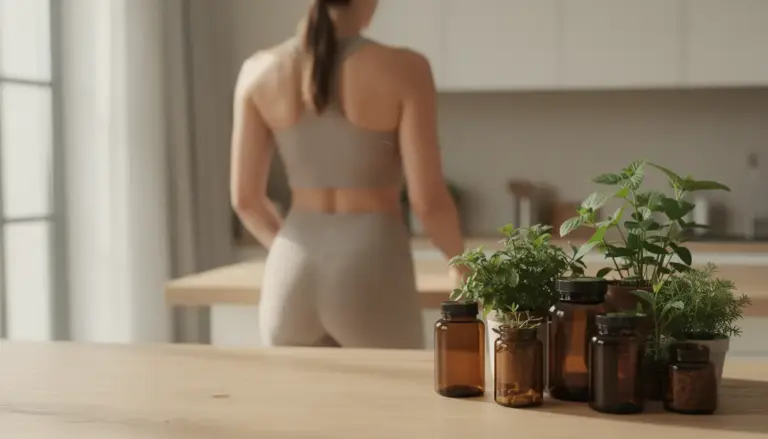 personne devant des bruleurs de graisse et plantes