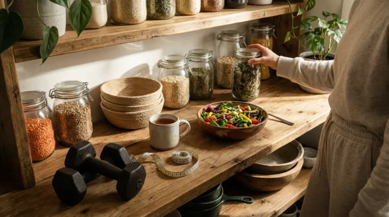 étagère cuisine ingrédients naturels perte de poids sportive