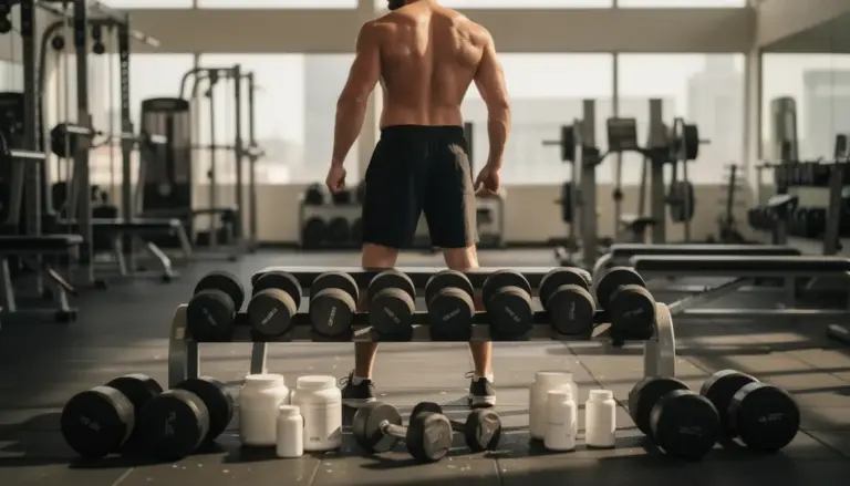 homme sportif dos salle de sport bruleur de graisse