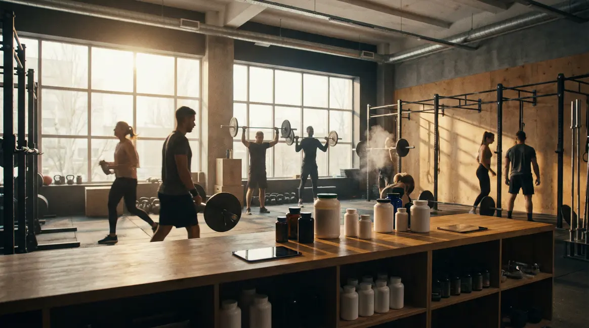 salle de sport moderne avec complements crazy bulk muscle endurance