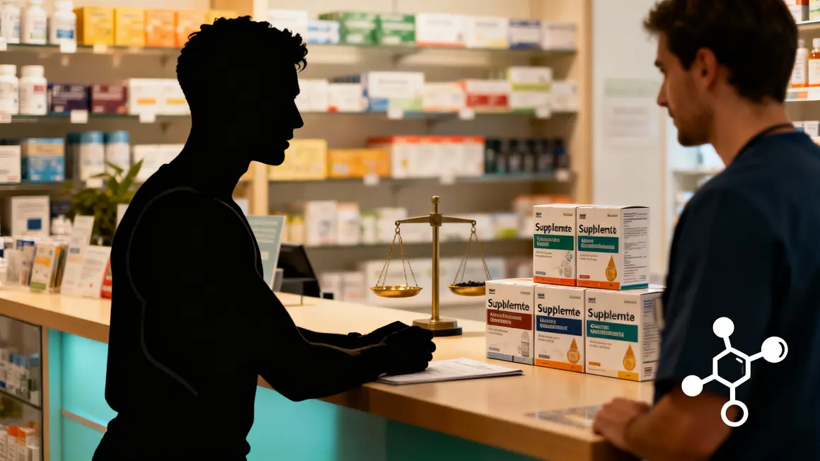 Sportif reçoit conseils sur brûleurs de graisse pharmacie