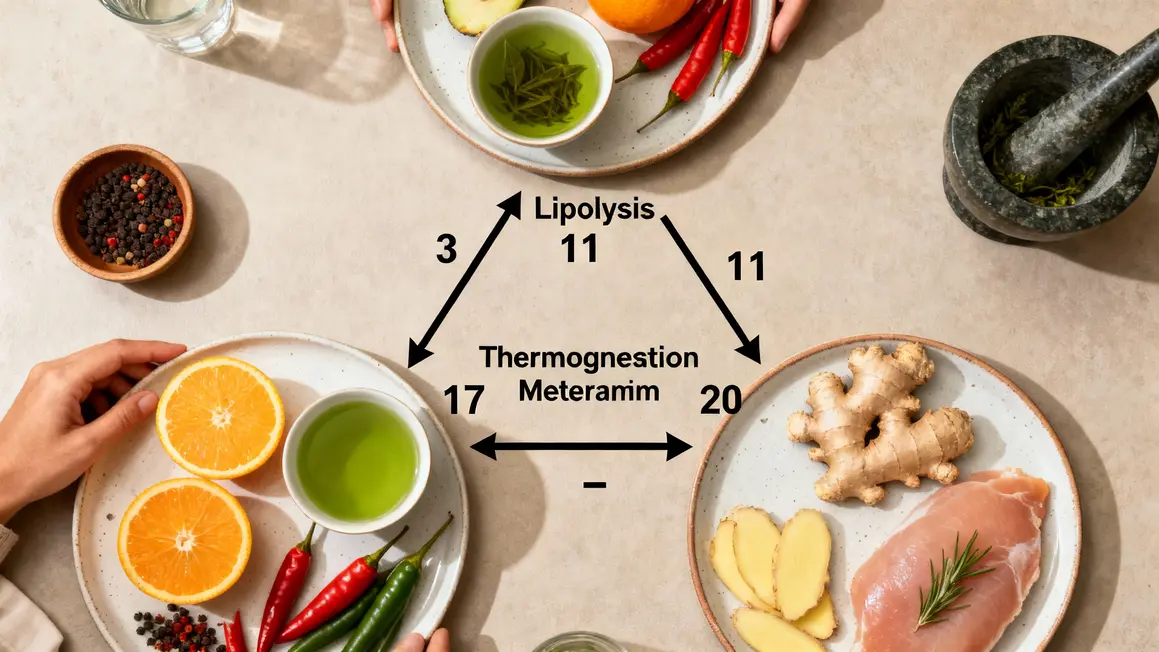 Infographie mécanismes brûleurs de graisse naturel