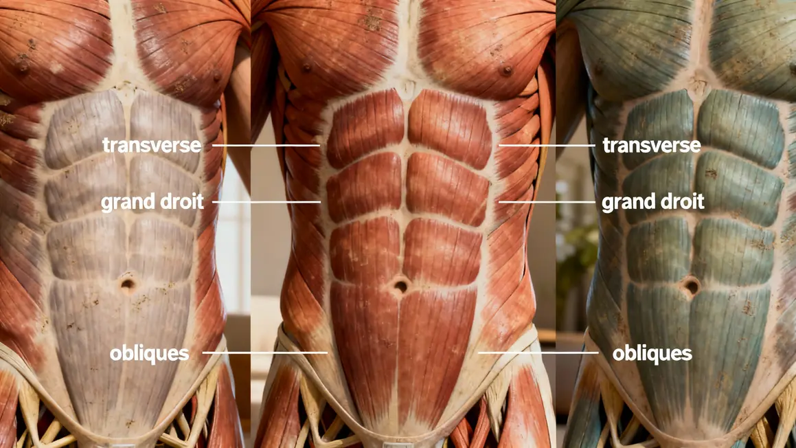 schema muscles abdominaux transverse grand droit obliques