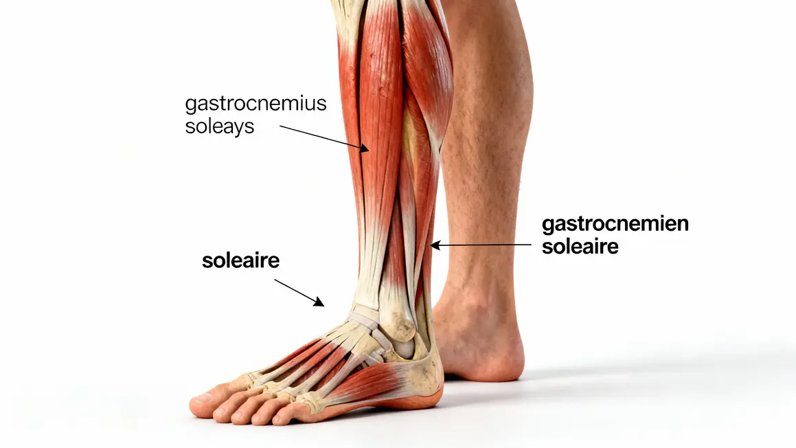 Schema muscles mollet gastrocnemien soleaire