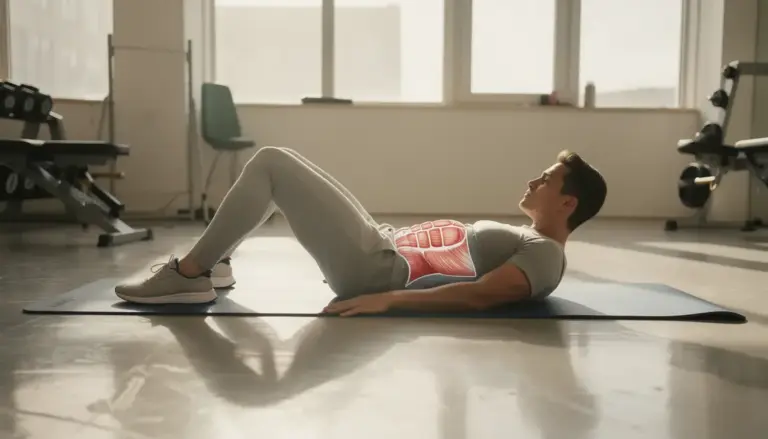 exercice abdos sur tapis muscle abdominal posture