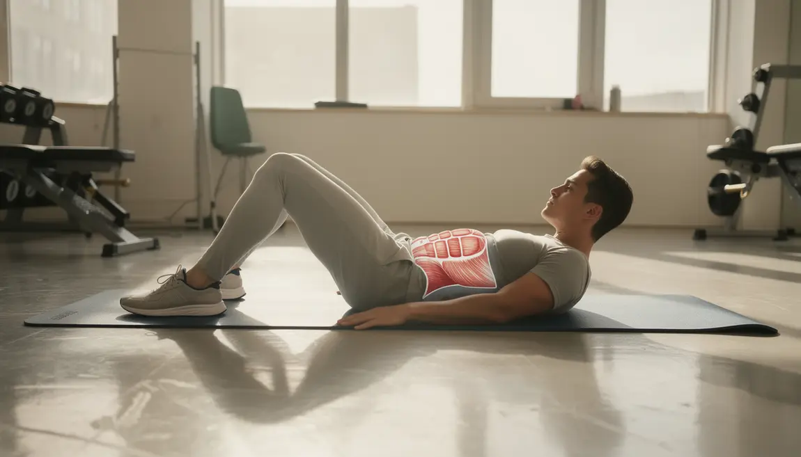 exercice abdos sur tapis muscle abdominal posture