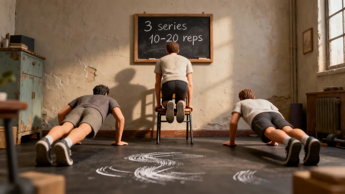 Série d’exercices au poids du corps pour bras