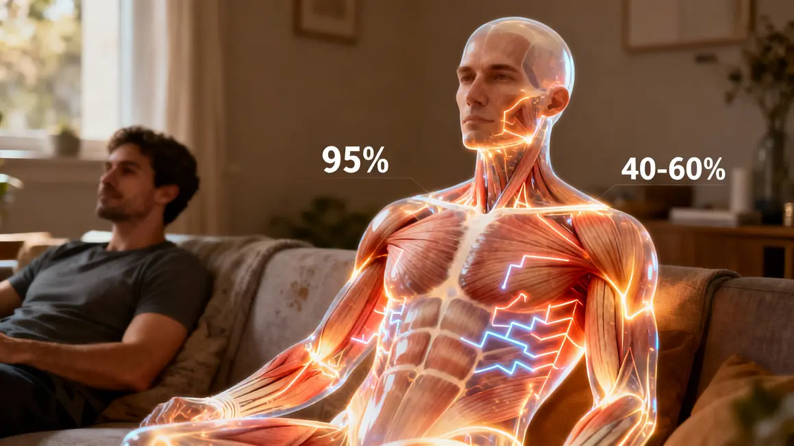 Activation musculaire Miha Bodytec, illustration électrostimulation 95%