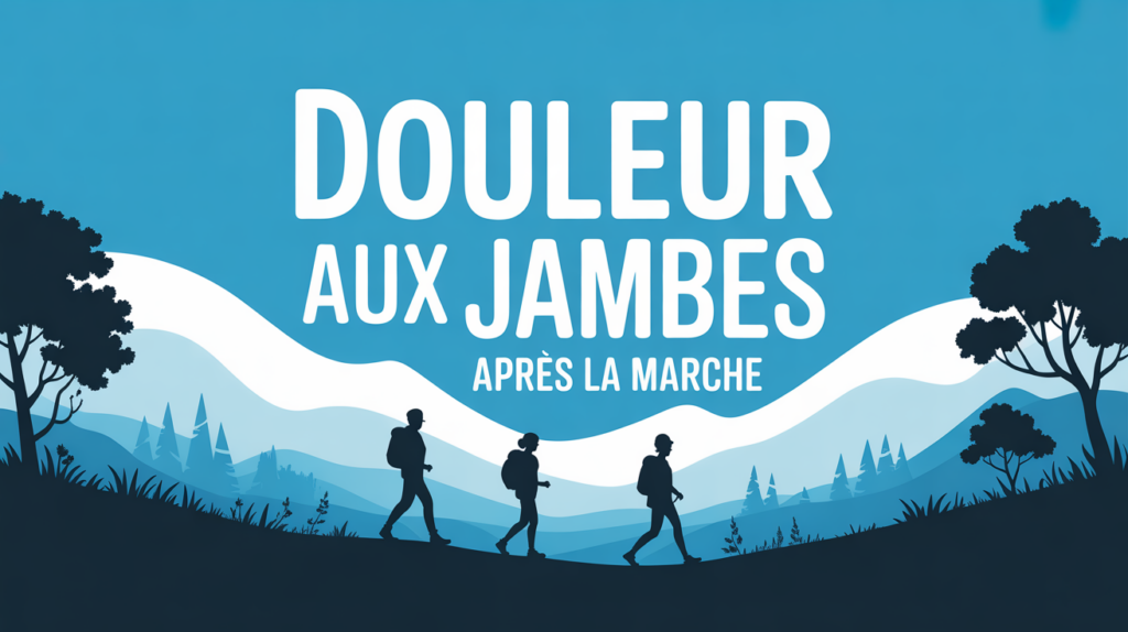 illustration stylisee mal aux jambes apres avoir beaucoup marche