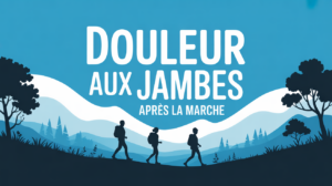 illustration stylisee mal aux jambes apres avoir beaucoup marche