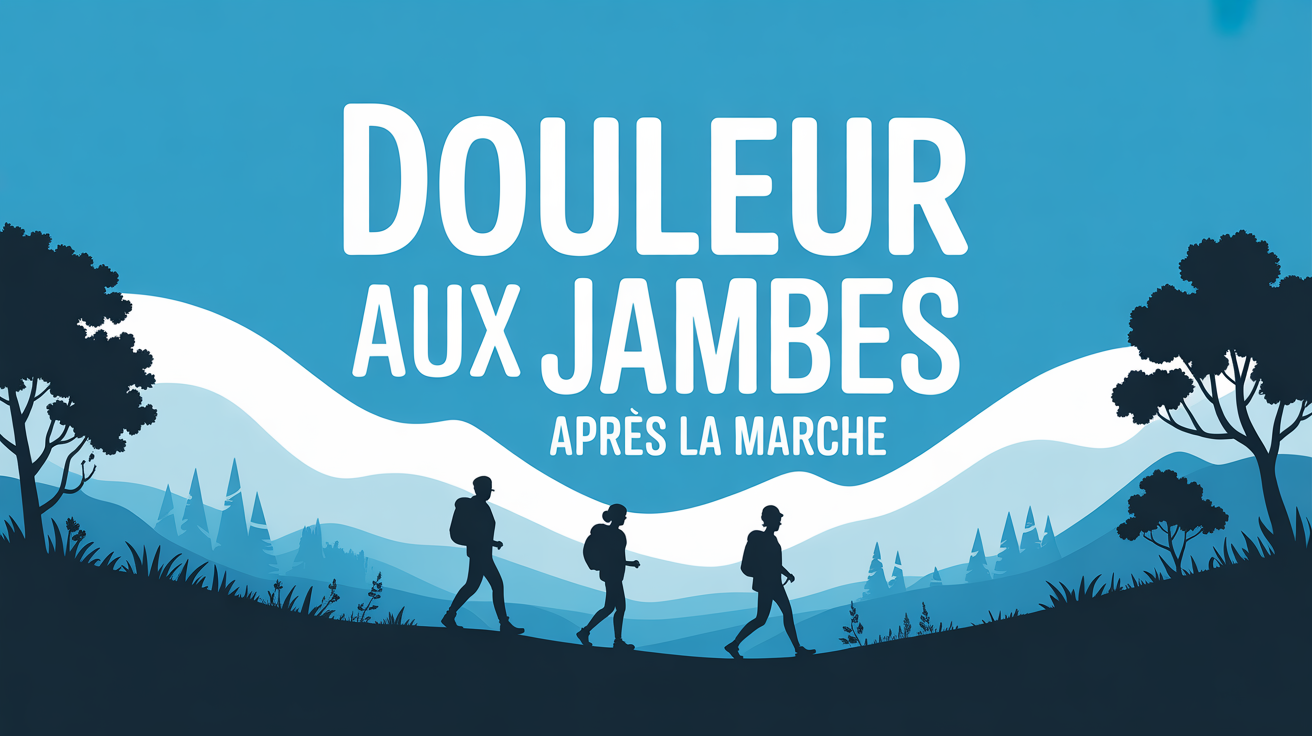 illustration stylisee mal aux jambes apres avoir beaucoup marche