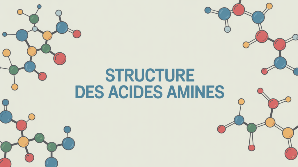 structures des acides amines molecule proteine illustration