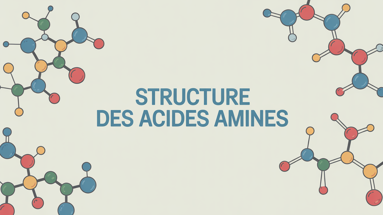 structures des acides amines molecule proteine illustration