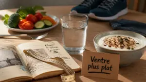 Bruler les graisses ventre : ruban mesure, yaourt et légumes, sommeil et sport