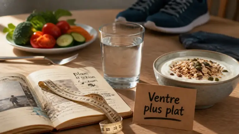 Bruler les graisses ventre : ruban mesure, yaourt et légumes, sommeil et sport