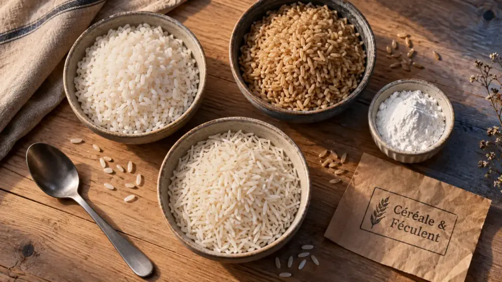 Le riz est il un feculent : céréale, amidon, index glycémique