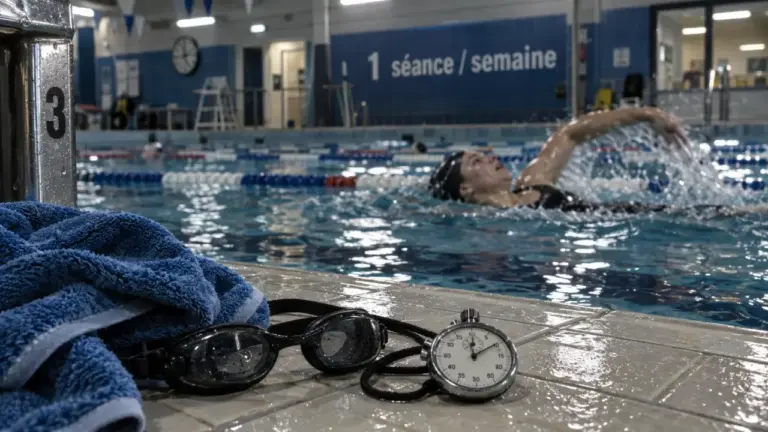 Natation 1 fois par semaine resultats : nageuse en piscine