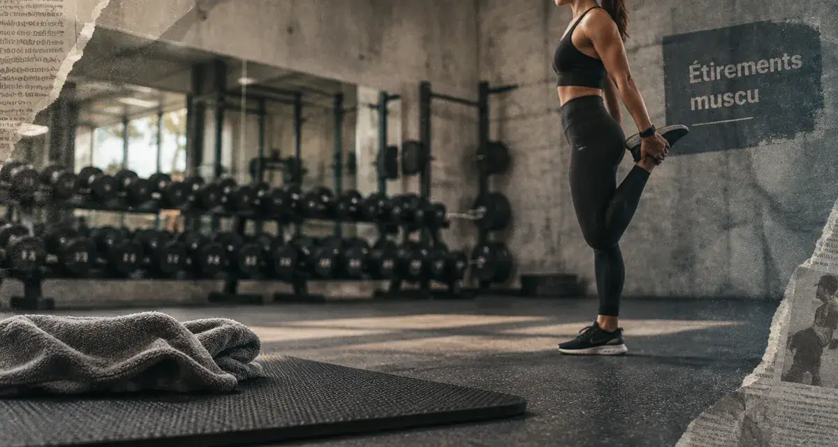 Étirements musculation : étirement quadriceps debout, avant et après l’entraînement
