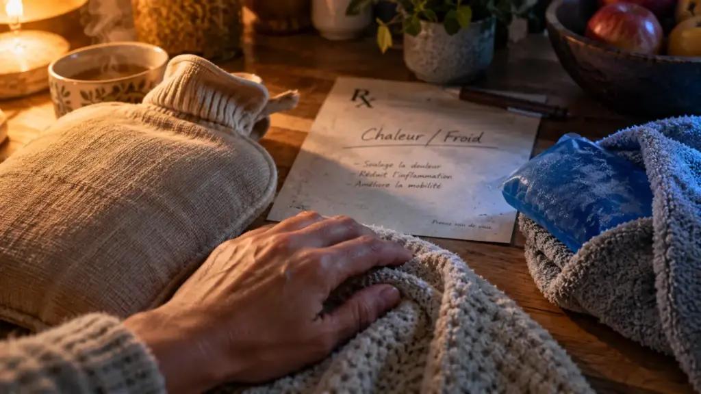 Froid ou chaud sur contracture : pack froid et bouillotte
