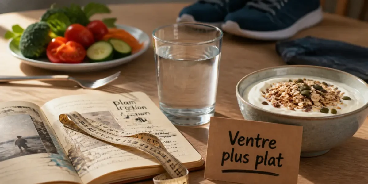 Bruler les graisses ventre : ruban mesure, yaourt et légumes, sommeil et sport
