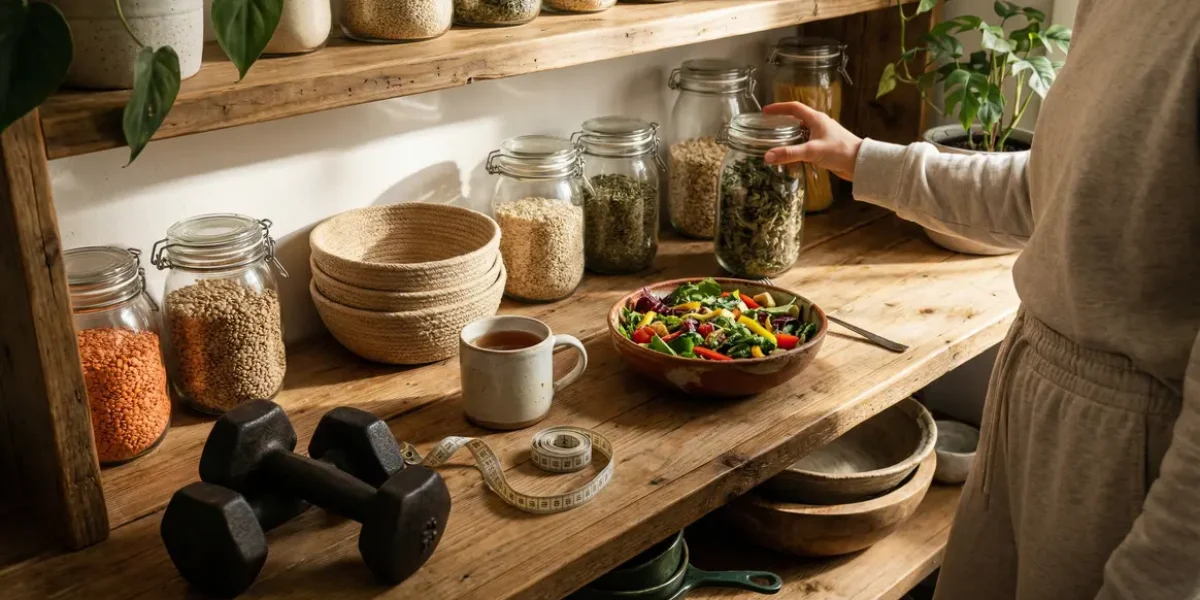 étagère cuisine ingrédients naturels perte de poids sportive