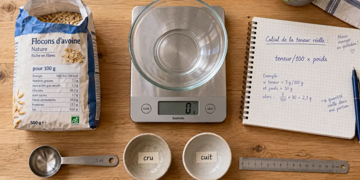 Calcul proteine par aliment : éviter erreurs de portion