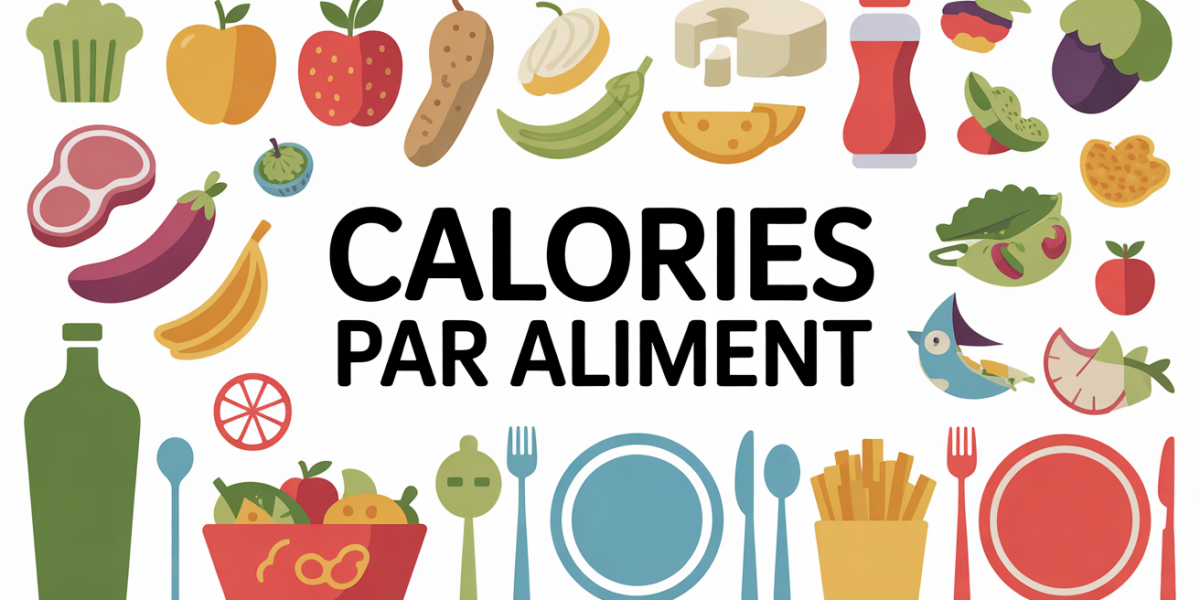 tableau calories par aliment avec divers aliments