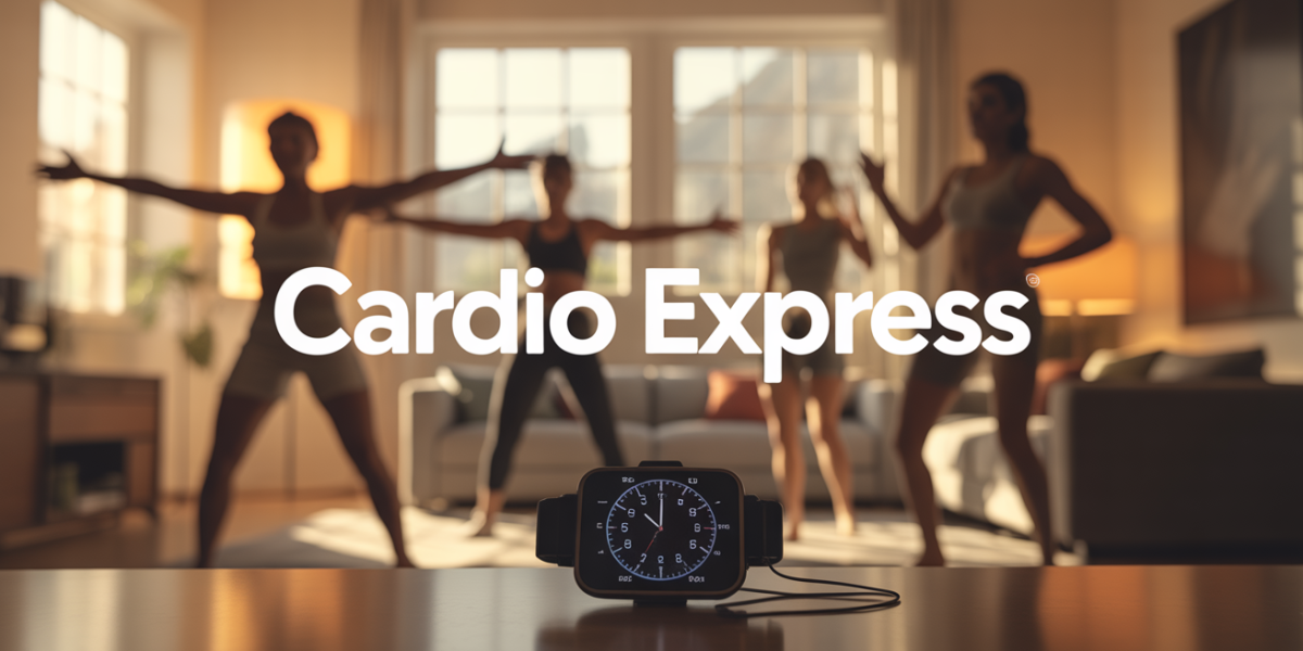 scène cardio express entraînement maison silhouettes