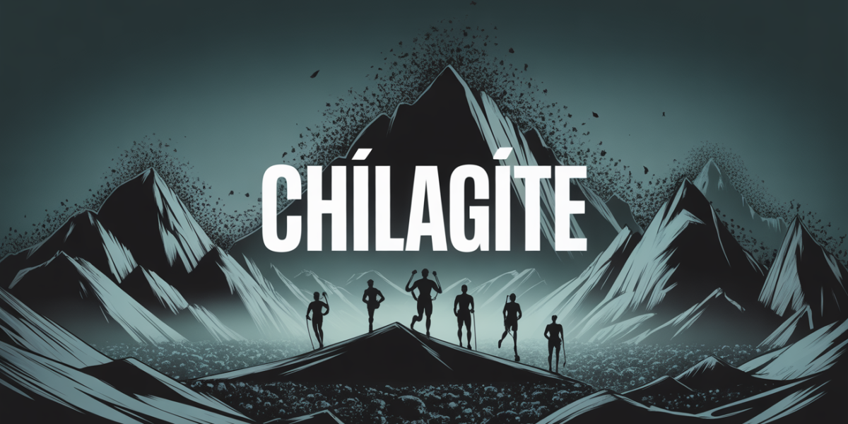 Vue stylisee montagne chilagite resine noire et mineraux sportifs