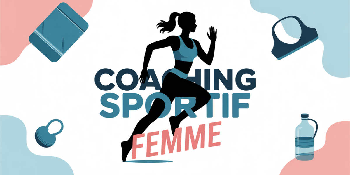 silhouette feminine coaching sportif avec accessoires